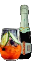 Blueberry Spritz con Chandon Délice y arándanos