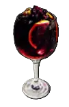 Sangría de la casa con frutos rojos y vino tinto