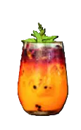 Maracuya Velvet con frutillas y Havana
