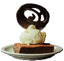 Brownie con helado de americana para compartir