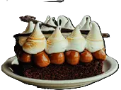 Torta brownie con dulce de leche y merengue