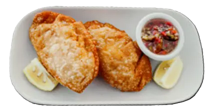 Empanadas de jamón y queso y criolla de carne