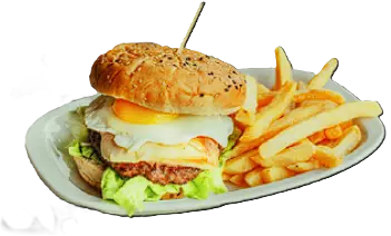 Hamburguesa especial con jamón queso y huevo