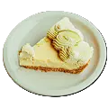 Key lime pie con crema de la casa