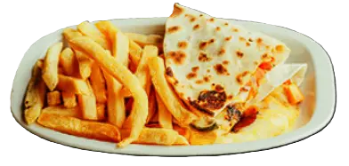 Quesadillas de vegetales grillados con cheddar